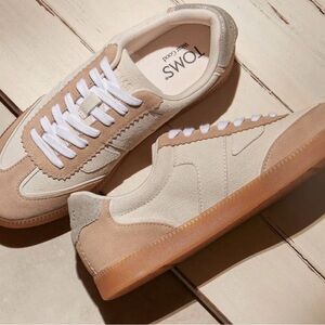 TOMS Oatmeal Suede Leather Sneakers